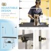 Black Adjustable Dog Grooming Table with 2 Safety Slings And Storage Basket for Pet Grooming