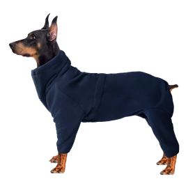 winWarm Dog Cotton Coat/Sweater; Cold-Proof Clothes For Medium Large Dog; Dog Cotton Coat For Winter (Color: Navy Blue, size: XS)