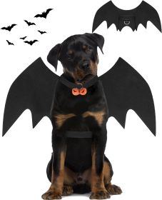 Halloween Dog Bat Wings Costume, Pet Halloween Cosplay Party Dress Up Costume for Small Dogs and Cats (size: large)